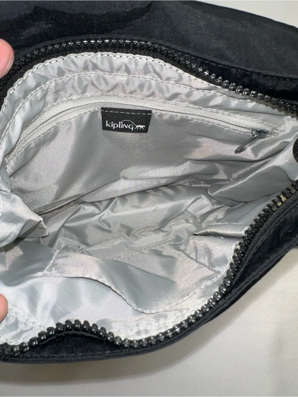 Kipling Lucasta Crossbody Black Tonal Purse No Monkey